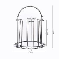 现代简约铁艺杯架水杯架沥水杯架子咖啡杯马克杯晾杯子架置物架 6杯铁架