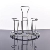 家用创意玻璃杯收纳水杯架子倒置杯架加玻璃盘创意杯架塑料茶盘 矮杯架