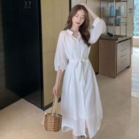 两件套2020夏季新款韩版气质白色吊带衬衫中长款连衣裙时尚套装女 白色吊带 S 100以下
