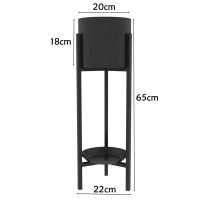 北欧风室内铁艺小花架客厅阳台绿植盆栽简易落地式爬藤花架置物架 黑色 定做找客服