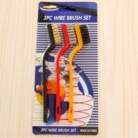 日本煤气灶清洁刷子3个装 厨房用品油烟机灶台清洁工具钢丝小刷子 【一包】三只装含尼龙/铁丝/铜丝