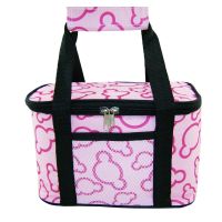 加厚保温包冰包冰袋保鲜登山旅游户外带饭冷藏手提大收纳袋便当包 小号粉色+2冰袋