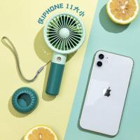 风扇迷你随身挂脖子小风扇创意相机USB充电三档调节大风力长续航 手持小风扇 三档调节+500毫安+USB充电线