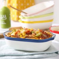 {清仓特卖}居图烤盘陶瓷焗饭盘长方形烤箱餐具盘子烘焙芝士盘 8英寸线条烤盘-蓝色单个