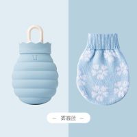 佐敦朱迪热水袋注水暖水袋暖宝宝暖手宝学生姨妈月经冰袋迷你可爱 雾霾蓝