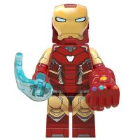钢铁侠托尼IronMan绝境血边战装甲马克1MK50兼容积木玩具模型人仔 MK85与无限手套