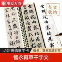 智永真草千字文 近距离字卡 楷书草书对照碑帖全文收录毛笔练字帖 智永真草千字文