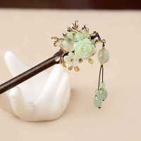 古风流苏发簪头饰成人头发簪子盘发步摇饰品复古钗发饰木汉服女 簪长约18厘米