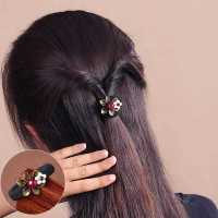 橡皮筋发圈头绳小清新女皮套头花加粗耐用扎丸子头饰品玛瑙贝壳花 图片款