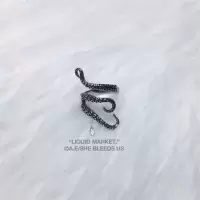 章鱼触须钢制不锈钢指环恶趣味戒指个性复古触手指环饰品尾戒指环 章鱼须戒指