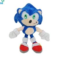Sonic刺猬索尼克音速小子超音鼠梭尼纳克鲁斯夏特毛绒玩具偶公仔 蓝色索尼克 23cm