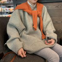 毛衣女秋冬百搭外穿宽松慵懒风2020年新款套头韩版潮街头荒荒同款 灰色 均码