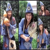 新款古装男乞丐济公服装成人活佛济公舞台戏服陈浩民同款演出服饰 蓝色拍就送葫芦扇子佛珠 150