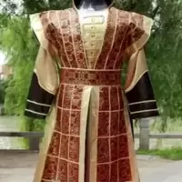 汉服汉朝古装男将军服侠客唐朝长衫宽袖武士大侠影视演出影楼拍照 红色衣服 XS(130-140CM)