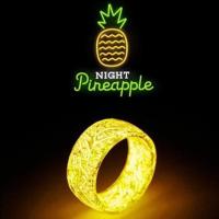 ()变色戒指时尚百搭炫酷夜光裂纹戒指吸收光源感温戒指 黄色 6号 (80斤选)