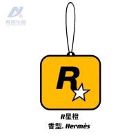 GTA周边潮流汽车香片R星车载固体香薰片车内除异味清新持久挂件饰 1片装 R星橙.Hermes/适中