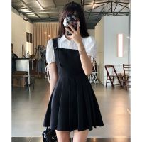 【韩剧财阀大小姐 假两件连衣裙】画解WAHJUIS 5/24 AM10:00上新 黑色（两件套）精品 XS 95斤以下