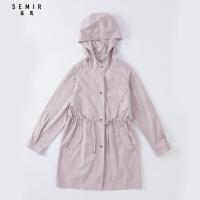 森马女款带帽风衣13019100272 6003粉红 S