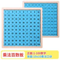 幼儿园儿童数学算术教具加减法教具积木数字玩具3数数神器6算数棒 乘法百数板[送收纳袋]