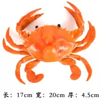 仿真螃蟹龙虾软胶海洋动物模型大闸蟹儿童早教认知玩具发声螃蟹 20cm仿真螃蟹