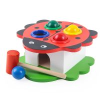 婴幼儿童打地鼠玩具敲球台手眼协调颜色认知1-2-3岁早教益智玩具 木MM敲球台甲壳虫