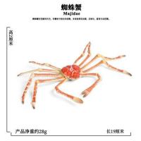 儿童认知科教仿真实心海洋动物模型新款帝王蟹螃蟹蜘蛛蟹玩具摆件 Ox-1351蜘蛛蟹_