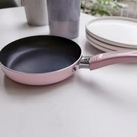 14cm小煎锅荷包蛋平底不粘马卡龙色外贸 微瑕 仅燃气可用 不退换 14cm樱花粉仅燃气灶可用