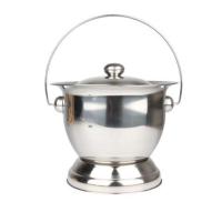 优质加厚不锈钢痰盂成人儿童坐便器老人马桶子孙桶高脚痰盂 [不锈钢]痰盂+盖