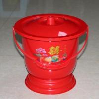 痰盂罐结婚便盆成人夜壶加厚带盖尿桶家用起夜女孕妇卧室大人尿盆 红色定制款