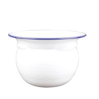 老式加厚搪瓷痰盂矮痰桶小孩搪瓷尿盆尿桶老人坐便器婚庆喜庆痰盂 纯白矮痰盂 无套餐