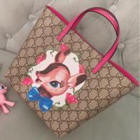 包包女2020新款潮韩国东大门GD菠萝包女单肩斜挎儿童包手提水桶包 大路头磁扣款