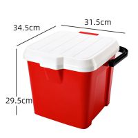 禧天龙加厚剧组现场箱塑料手提收纳箱演员开工可坐便携场记整理箱 红色(18升)承重200斤 普通快递