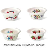 微瑕特价华科加厚搪瓷盆带盖猪油盆平底盆电磁炉天然气可加热 12cm容量0.6L(1只装) 花色随机