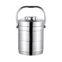 双层不锈钢保温饭盒3层保温提锅学生成人便当盒保温桶大容量饭桶 1.4L直型(适合一个人使用) 无赠品(保温3-4小时)