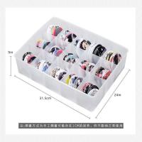 加深加高多格子收纳盒大容量分格盒带有盖塑料透明隔开分类展示盒 多格收纳盒