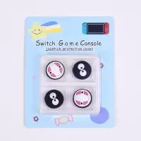 任天堂Switch摇杆帽JOYCON手柄按键帽NS卡通保护套LITE立体硅胶套 无脸男+煤球