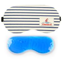 [送冰袋 送耳塞]全棉眼罩柔软亲肤卡通男女可爱卡通韩版眼罩 海军风-横纹