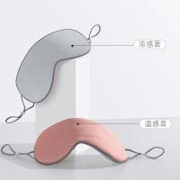 [学生午休]眼罩睡眠遮光禁欲系非真丝眼罩办公室白领伴侣眼罩 凉感浅灰蓝/温感藕粉色 眼罩