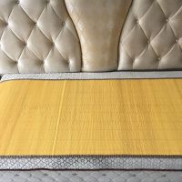 竹子凉席坐垫全盖夏天沙发床垫简易折叠无扶手沙发垫竹子垫套全盖 红条纹 45乘以45cm