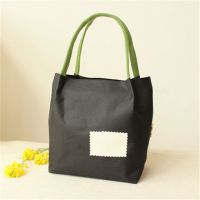 上班族便当包饭盒袋包可爱日式妈咪包午餐手提袋ins防水大号方形 黑色大号