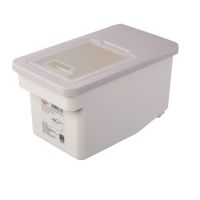 家用分格米桶防虫防潮密封五谷杂粮分类储存罐分隔米缸米面收纳盒 小号米粉色(可装10斤)