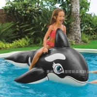 成人游泳圈大号独角兽水上充气坐骑浮床儿童游泳池玩具游乐园装备 鲸鱼专注款
