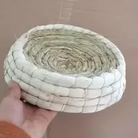 信鸽草窝防侧翻草编鸽子窝手工编织保暖赛鸽用品用具低价批发 防侧翻草窝1个