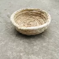 鸽子窝草编城堡形油草鸡窝鸽巢元宝鸽信鸽蛋窝下蛋孵化繁殖箱 平底窝5个