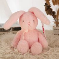 ins情侣小兔子毛绒玩具公仔领结兔玩偶精品婴儿安抚毛绒玩具 粉色 10cm挂件