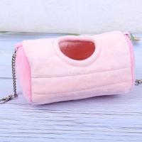 仓鼠窝棉房子棉窝豚鼠窝仓鼠窝棉窝松鼠鹦鹉树洞猫头窝 16X9X9 粉色