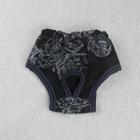 春夏秋冬宠物生理裤小狗狗泰迪比熊猫咪防骚扰内裤姨妈裤腰可调节 黑花 XS码适合2到3斤