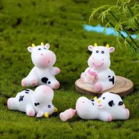 日式仿真小奶牛动物卡通公仔模型摆件微缩迷你过家家静态玩具玩偶 随机一只奶牛