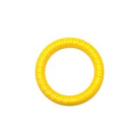 宠物玩具狗狗拉环圈圈训练犬耐咬磨牙解闷浮水边牧金毛拉布多用品 小号18cm 黄色
