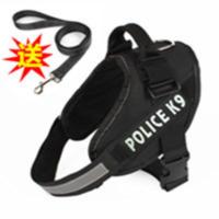 狗狗胸背带大型犬金毛拉布拉多哈士奇牵引绳中型犬狗链萨摩遛狗绳 黑色 S码 14斤-26斤